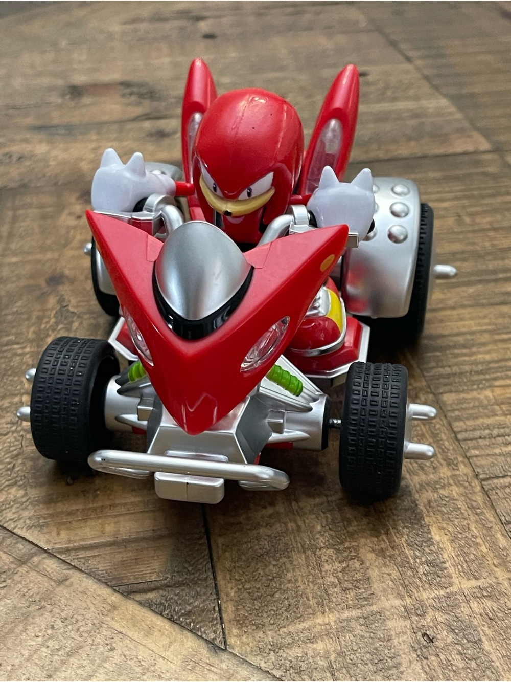 Sonic & Sega All-Stars Racing pull-back Knuckles the Echidna toy vehicle.